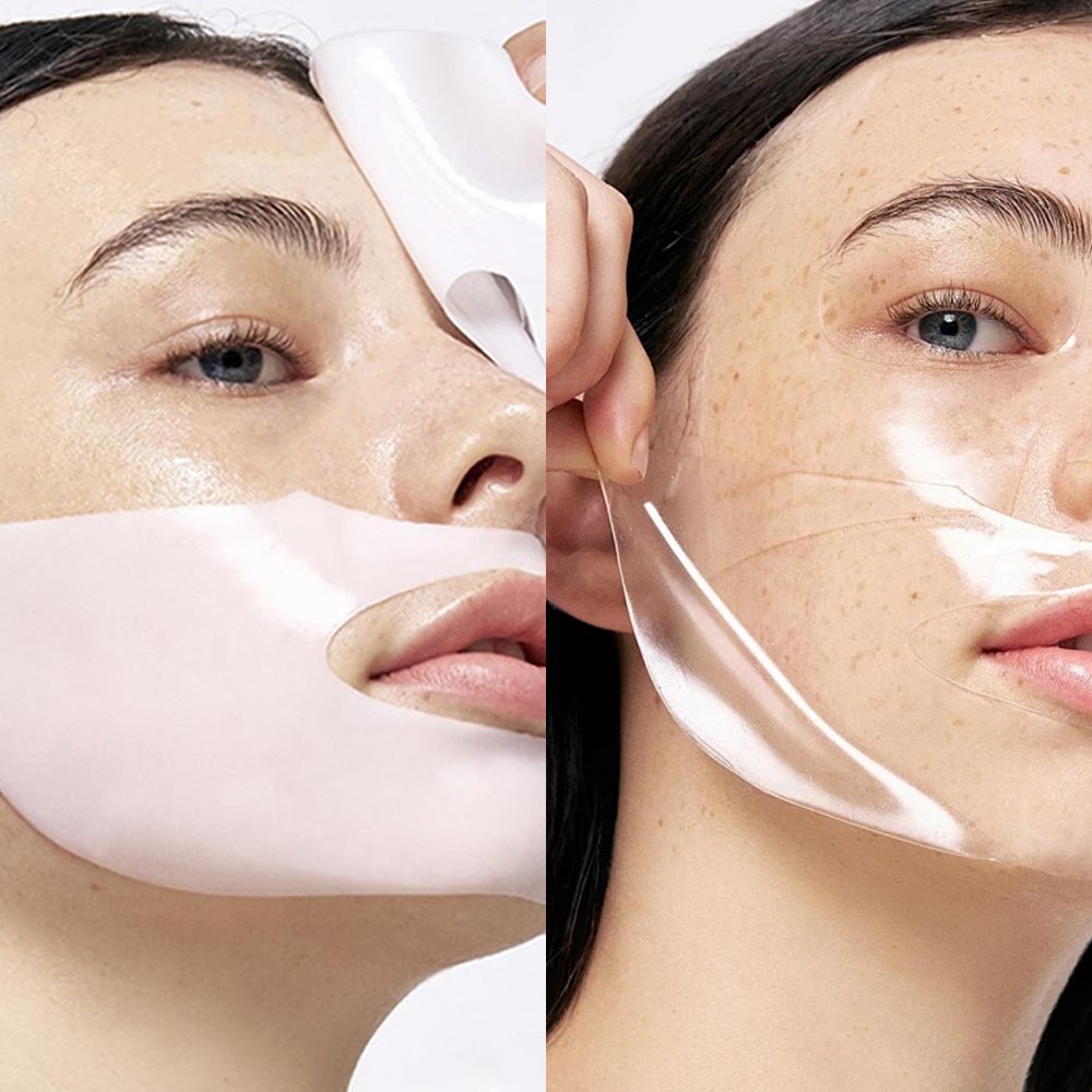 OEM skin care night hydrogel collagen facial mask beauty firming transparent facial mask Korean radiation deep collagen facial mask
