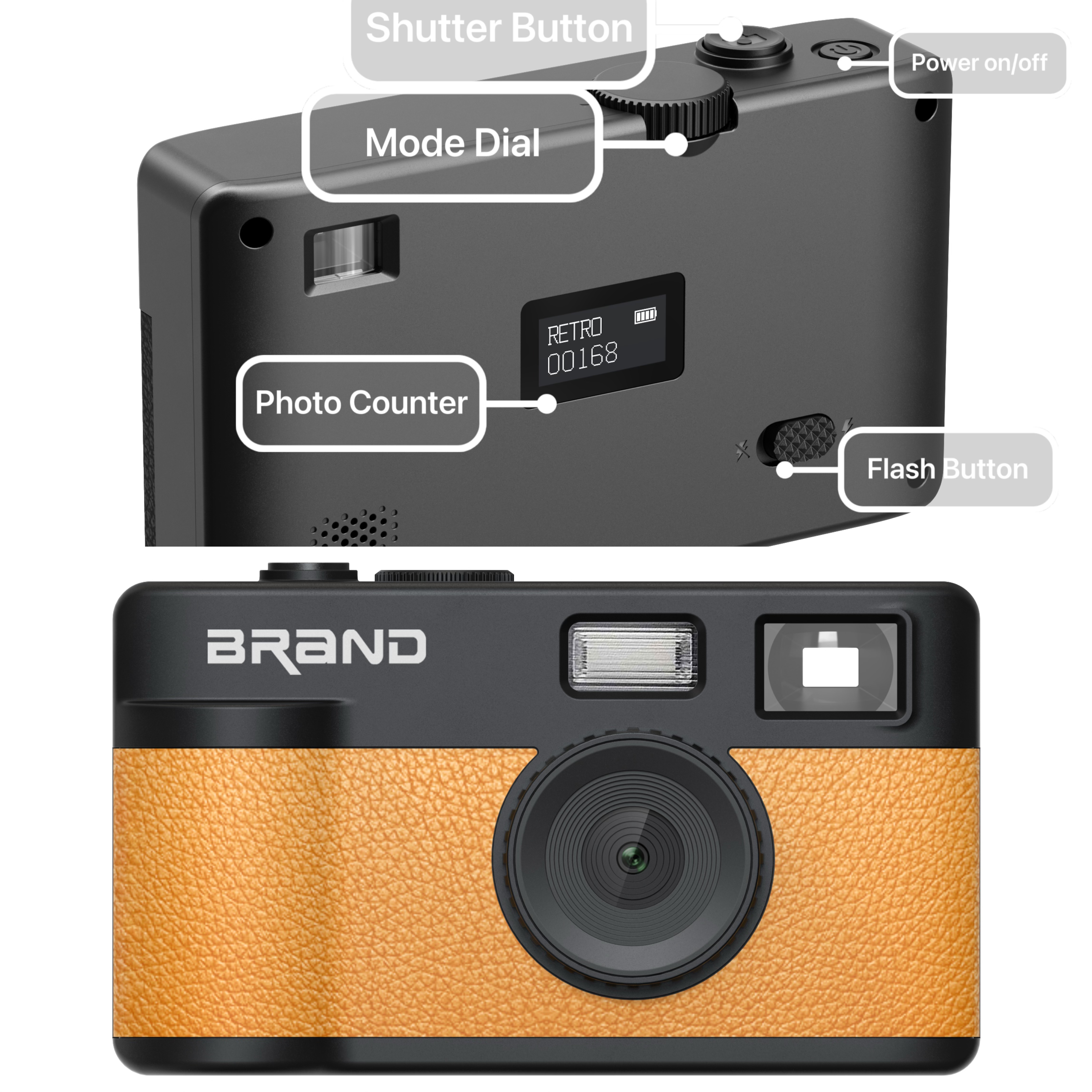 Top supplier retro screenless digital camera xenon/LED flash retro snapshot camera suitable for camping 12MP screenless digital camera in 2026