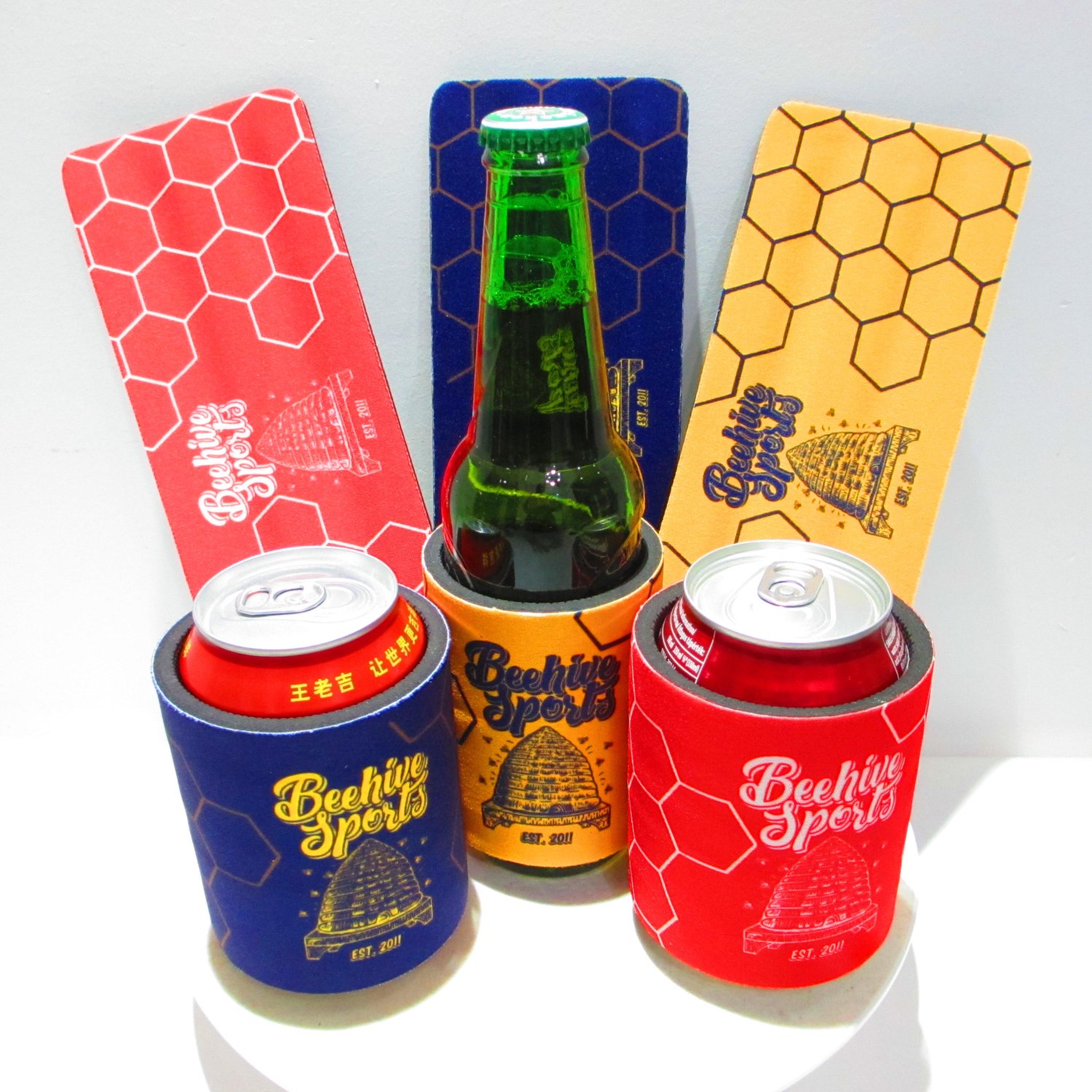 Customized sublimation 5mm chloroprene rubber palm bag Coozies palm beer can cooler cooldown cooldown backpack fully printed