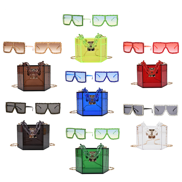 Customizable new wholesale acrylic crossbody bag transparent handbag eye cover design bag for girls designer