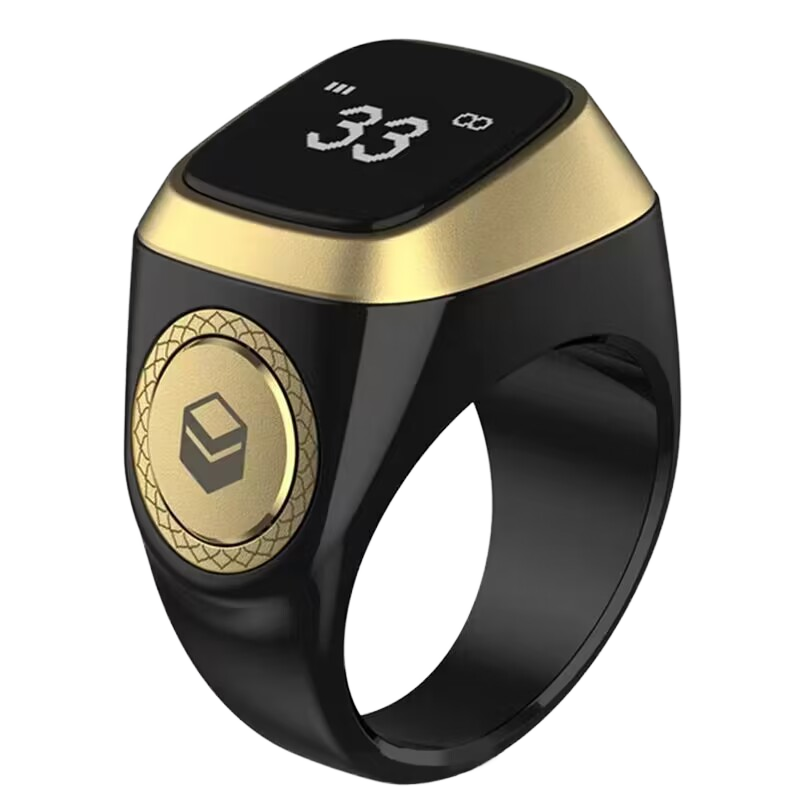 2025 Hot Selling Muslim Smart Praise Tasbih Counting Smart Gypsum Electronic Rose Sutra Zikr Tasbeeh Ring E01 Gift