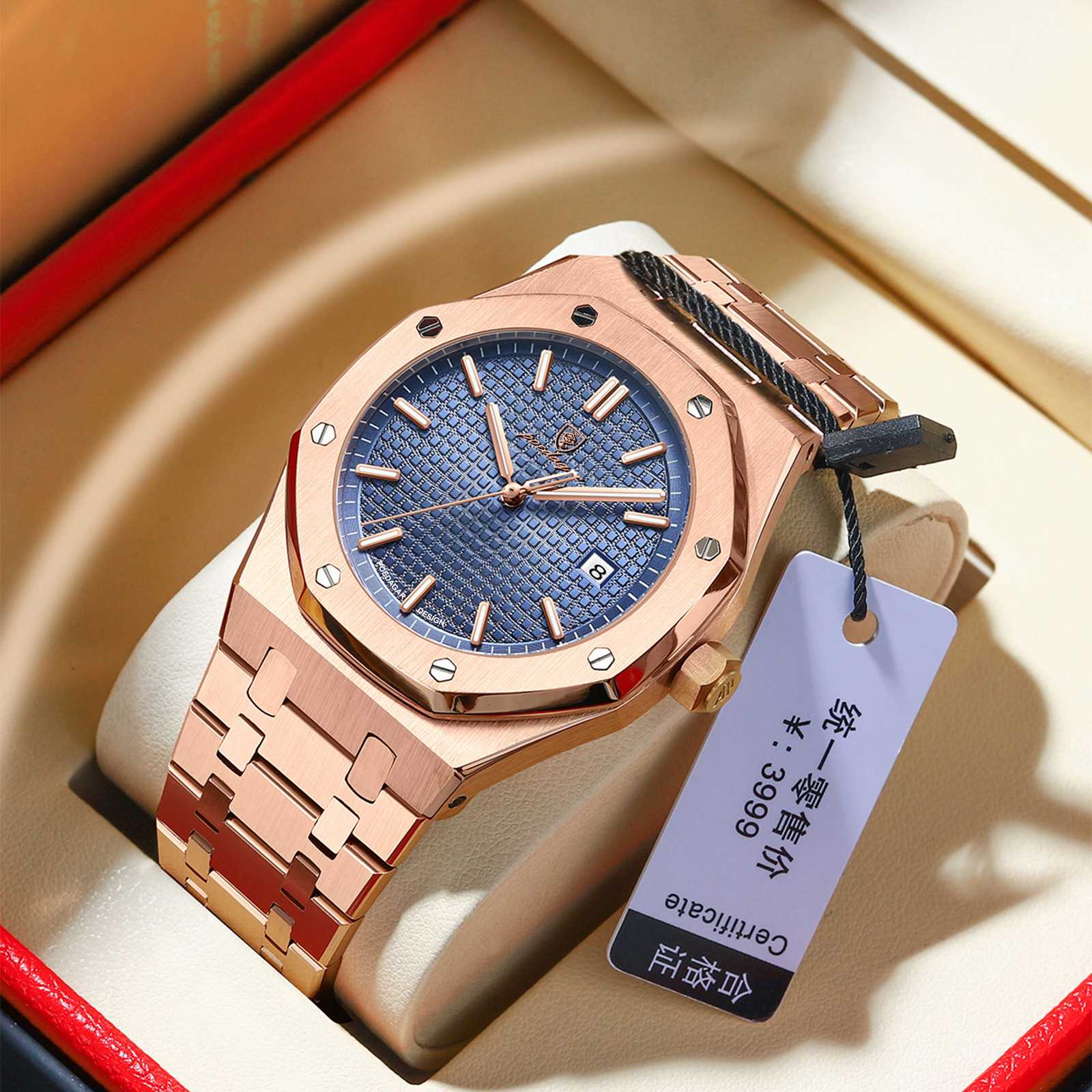 Quartz watch POEDAGAR brand men's watch waterproof luminous fashion new quartz live foreign trade hot item - piece replacement